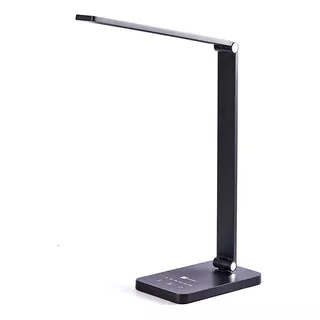 Luminária De Mesa Led Touch Articulável Preta Escritórios