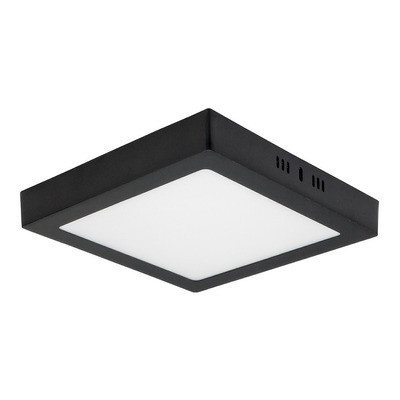 Plafon Techo Led Cuadrado Panel 18w 220v Negro Completo