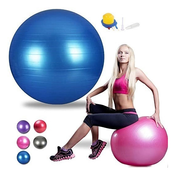 Pelota Balon 55cm Pilates Yoga +  Inflador