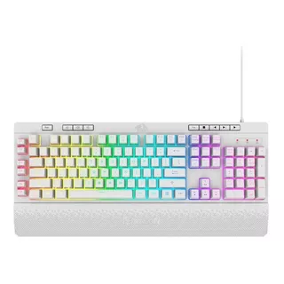 Teclado Gamer Shiva K512w-rgb Redragon Blanco Idioma Español Latinoamérica