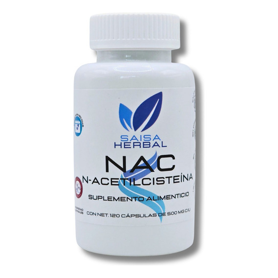 Nac N-acetilcisteína Premium 600 Mg Saisa Herbal 120 Cáps Sabor Sin Sabor