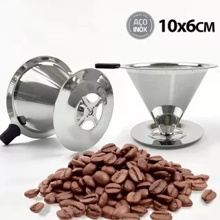 Coador Filtro De Café Aço Inox Sem Uso De Papel Reutilizável