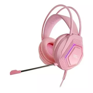 Auricular Gamer Anime Rosa H01 Con Mic Rgb