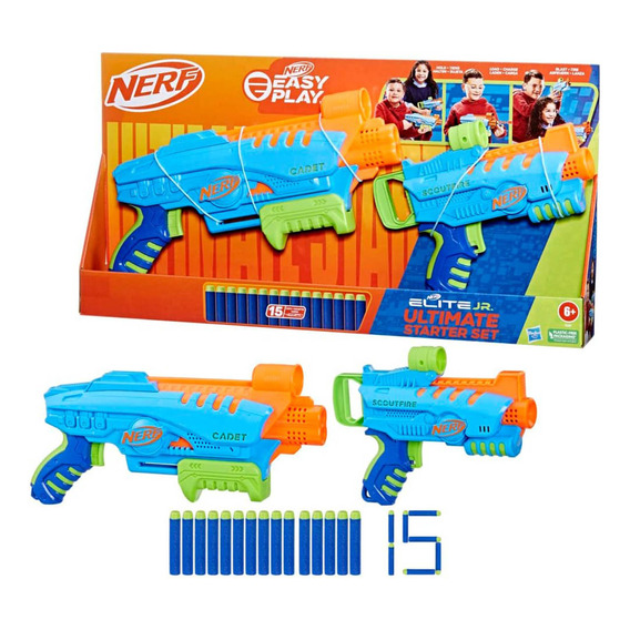 Nerf Elite Jr Ultimate Starter Set 15 Dardos Hasbro - El Rey