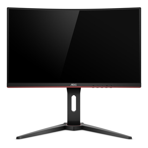 Monitor gamer curvo AOC C24G1A LCD TFT 23.6" negro y rojo 100V/240V