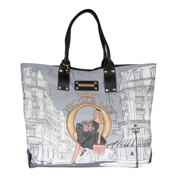 Bolsa Tote Alessandra Nicole Lee Estampada Reversible Ss23 Color Dreaming The City