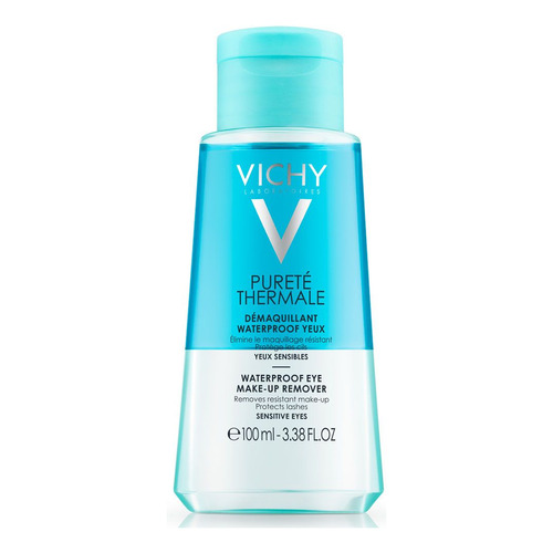 Desmaquillante bifásico Vichy Pureté Thermale Waterproof para piel ojos sensibles por unidad - volumen de la unidad de 100mL