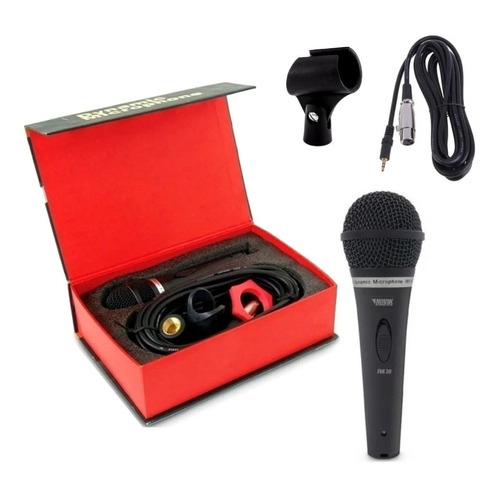 Microfono Novik Fnk-30 Dinamico Cardioide Unidirec. C/ Cable Color Negro