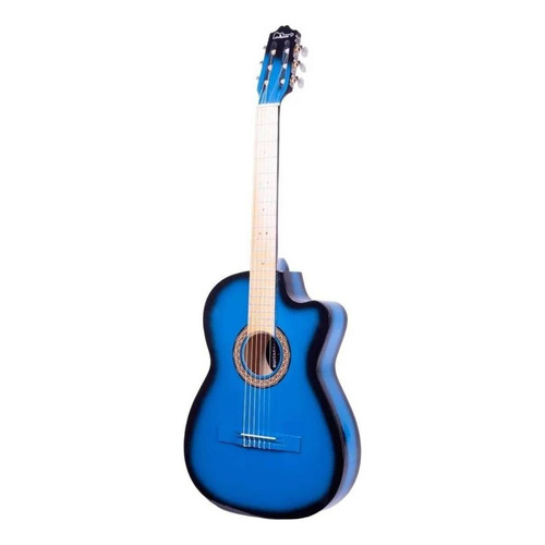 Guitarra clásica La Purepecha GCV para diestros azul sombra barniz brillante