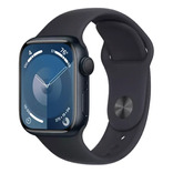 Apple Watch Series 9 GPS • Caixa meia-noite de alumínio – 45 mm • Pulseira esportiva meia-noite – P/M