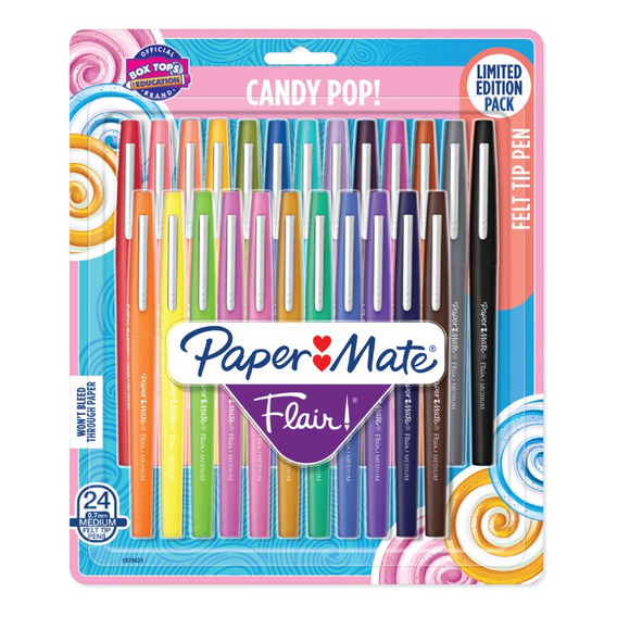 Rotulador Paper Mate Flair Candy Pop Surtido Blister X24