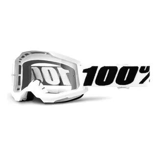 Óculos Motocross 100% Strata 2 Lente Anti Embaçante Trilha Cor Da Armação Everest Cor Da Lente Transparente Tamanho Único