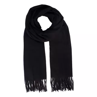 Xale Preto Acrilico Retangular Elegante Inverno Outono Frio