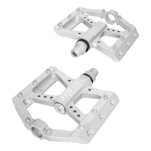 Pedales Para Bicicleta Bmx 1/2 Aluminio Plata Alnc-1003 Hs