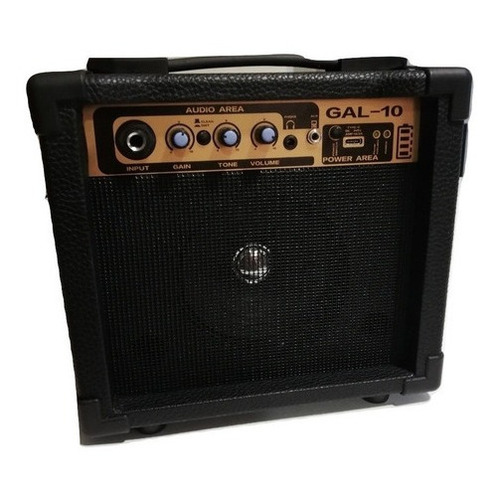 Amplificador De Guitarra Parquer 10w Con Bateria Gal-10 Color Negro 220V