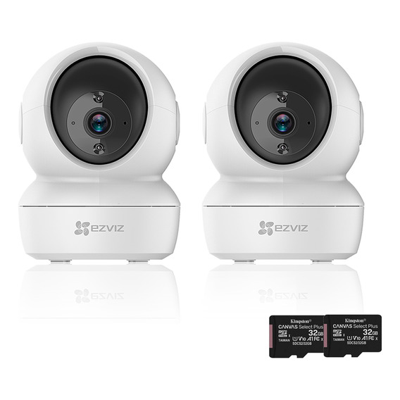 Kitx2 Camara Seguridad Ip 1080p Motorizado Wifi Nocturna+32g