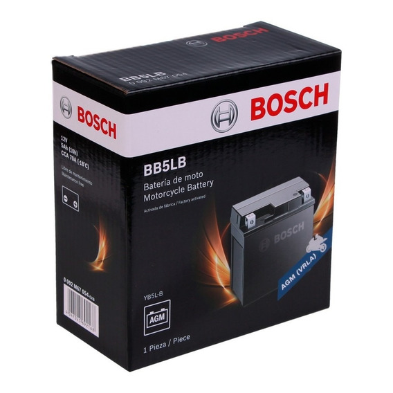 Bateria Moto Bosch Bb5lb Yb5l-b Gilera Smash 110 Full