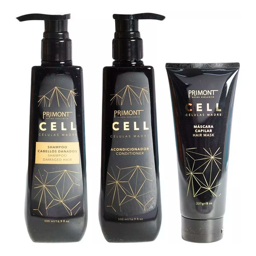Kit Primont Cell Celulas Madre Shampoo + Enjuague + Mascara