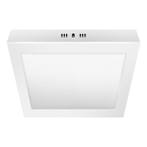 Panel Plafon Cuadrado Led 6w Aplicar Luz Calida Color Blanco