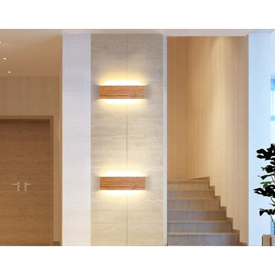 Aplique Led Lineal S Madera Indirecto Diseño Lito N-g