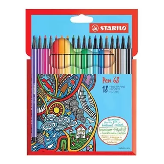 Marcador Stabilo Pen 68 X 12 Colores