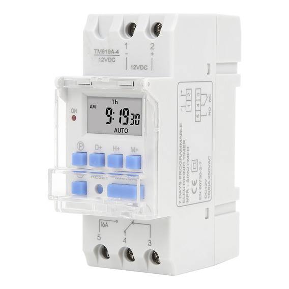 Temporizador Timer 16 Memorias 16 Amp 12v Tm919k-16a 24/7