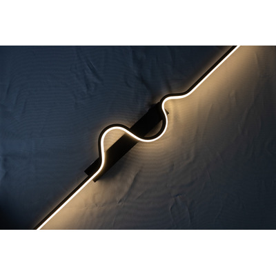 Aplique Pared Dada 19193/ng Negro Led 22w Deco Moderno Cie