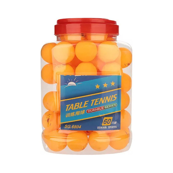 1 Cubo De 60 Pelotas De Ping-pong De 3 Estrellas (naranja)