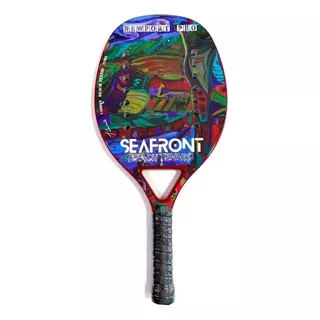 Raquete De Beach Tennis 100% Carbono 3k Seafront Newport Pro Cor Vermelho