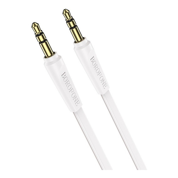 Cable De Audio Auxiliar 2mts Borofone Color Blanco