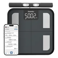 Balanza Digital Bluetooth Personal Bioimpedancia Composición Corporal Segmentada Medición Completa Negro