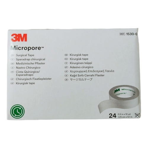 Cinta Micropore Blanca Marca 3m 1.25 Cm 1/2 In 24 Rollos