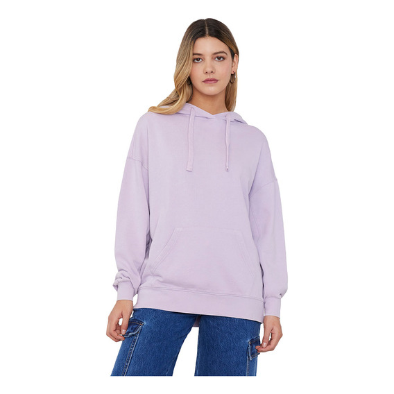 Polerón Mujer Oversize Hoddie Lila Corona