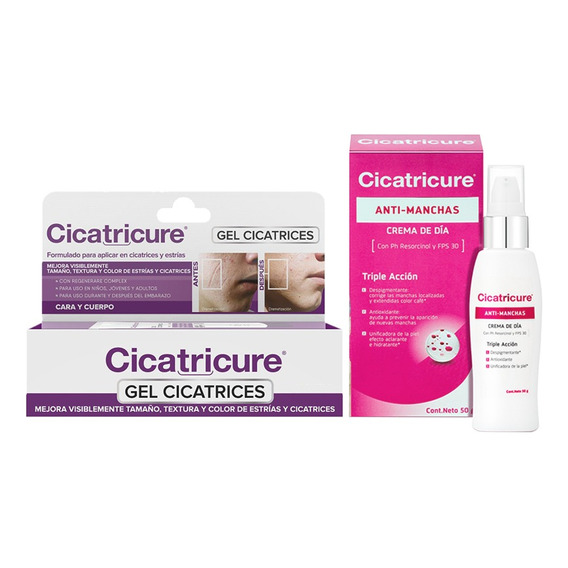 Cicatricure Gel Cicatrices Y Estrías 60gr +crema Antimanchas