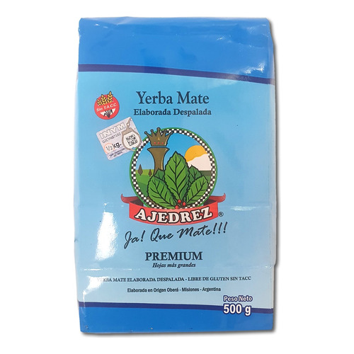 Ajedrez yerba mate despalada hojas grandes 500gr