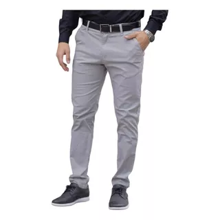 Pantalon Hombre Corte Chino Uniformes Vestir Gabardina