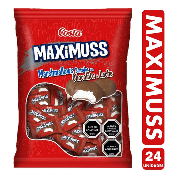 Maximuss - Marshmallows Bañados En Chocolate (24 Unidades)