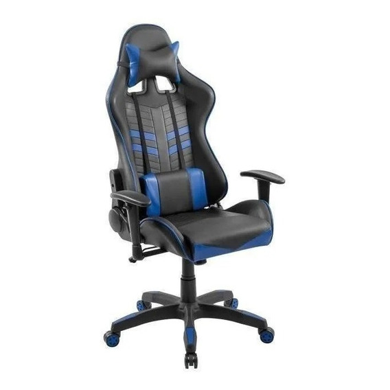 Silla Gamer Ergonómica Macrotel Negro/azul