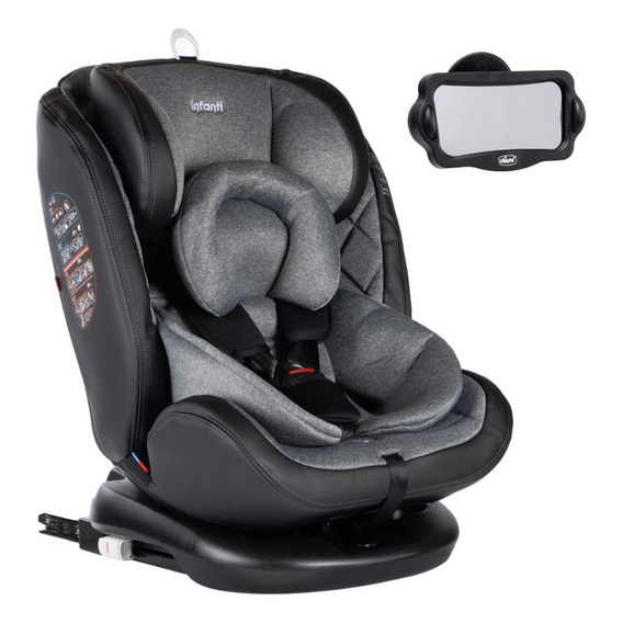 Butaca Auto Infanti Giro 360º Isofix Con Espejo Retrovisor