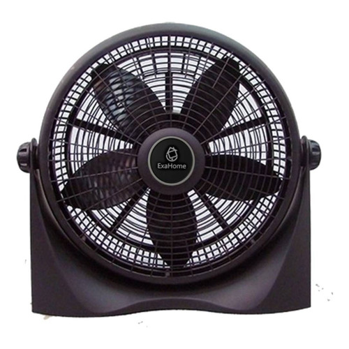 Ventilador de pared y de piso/de techo Exahome IV12 turbo negro con 5 palas, 12" de diámetro 220 V