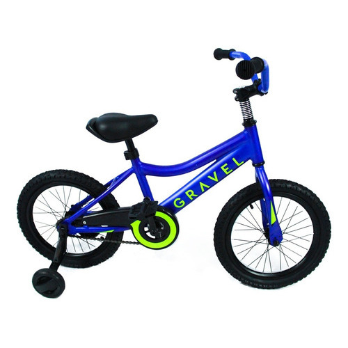 Bicicleta Gravel Bmx Infantil R16 1v Aluminio Freno Pedal Color Azul