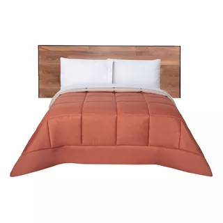 Edredón Duvet Matrimonial Naranja Dos Vistas Aragón Diseño De La Tela Liso