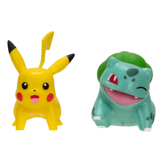 Figuras Pokemon Set X2 5 Cm - Pikachu Y Bulbasaur