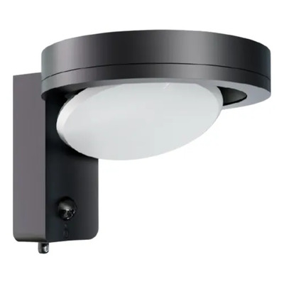 Aplique Ring Solar 6w 4000k Con Sensor Ip44 Negro