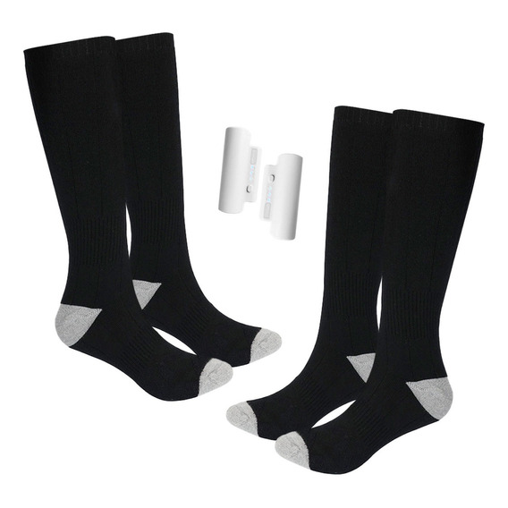 2 Pares De Calcetines De Calefacción Eléctrica For Hombre C