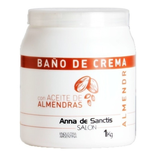 Baño De Crema Aceite De Almendras Cabellos Secos Olio 1kg