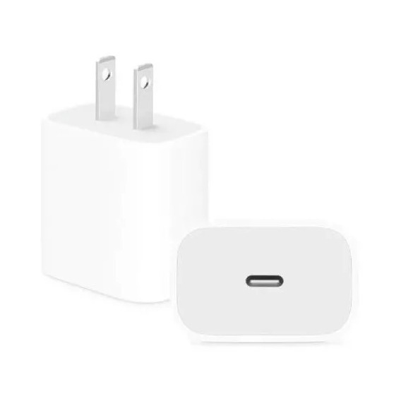 Para iPhone 11 12 Pro Cubo Carga Rápida Adaptador Tipo C 20w Color Blanco