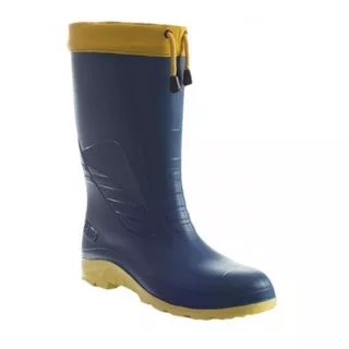 Bota Nautica Ombu Con Cuello/uso Intensivo Azul/amarilla Pvc