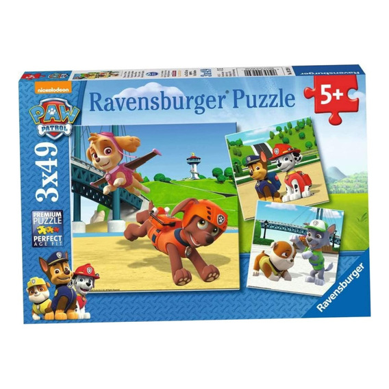 Ravensburger 3 Rompecabezas Paw Patrol Equipo Perritos 49 Pz