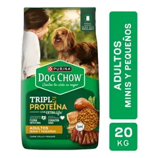 Alimento Triple Proteina Adulto Mini Y Pequeño 20kg Dog Chow
